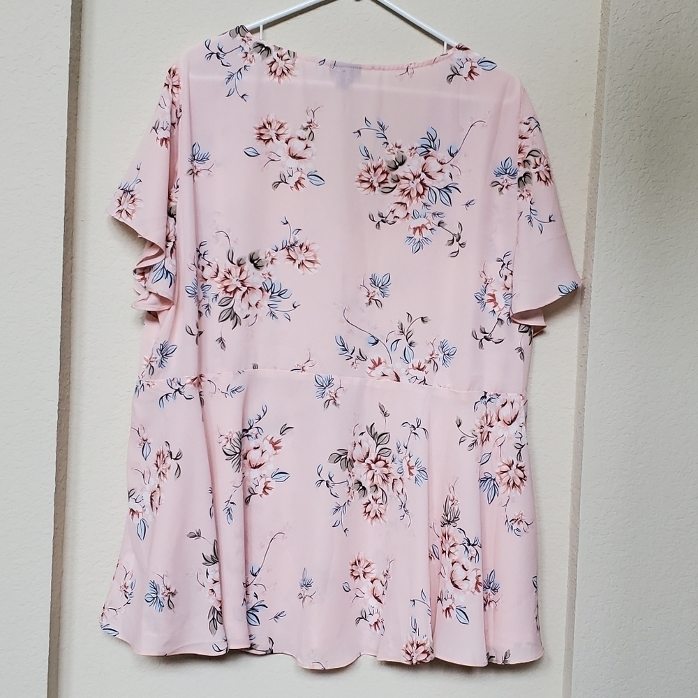 Torrid Pink Mini Chiffon Skater Top - Picture 2 of 3